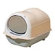thumbnail image 5 of Caja de arena para gatos con capucha, inodoro grande cerrado y cubierto con puerta frontal, Rosa claro, 5 of 9