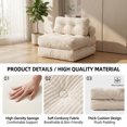 thumbnail image 6 of Convertible Folding Sofa Bed with Back Support, Portable Chair for Living Room Bedroom, Beige, 6 of 9