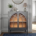 thumbnail image 6 of Veria Small China Cabinet, 2 Door Arch Frame, Matte Black 42 Inch, 6 of 6
