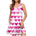 thumbnail image 5 of New Oversized Casual Dresses for Women Valentine'S Day Ladies Casual Plus Size Sleeveless Round Neck Printed Short Dress Casual Summer Dresses for Women, 5 of 5
