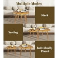 thumbnail image 4 of Triangle End Tables Set of 2 Amber Lavender Sky Western Desert Sunrise Canvas Small Coffee Table, Tea Table, Nesting Tables for Living Room, 4 of 5