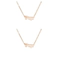 thumbnail image 4 of Collar de constelaciones Qarigey tema zodiaco DIY oro rosa 2piezas, 4 of 5