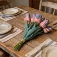 thumbnail image 4 of Artificial Tulip Bouquet, Patriotic Red White Blue Decor for Independence Day Home Party Table Mantel, Reusable Fabric Floral Arrangement for Holiday Celebration, 4 of 6