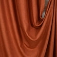 thumbnail image 2 of 3S Brother's Pinch Pleated Linen Texture Thermal Insulated 100% Blackout Noise Reducing Single Panel Custom Made Curtains - Made in Turkey - Brick ( 52" W x 84" L ), 2 of 3