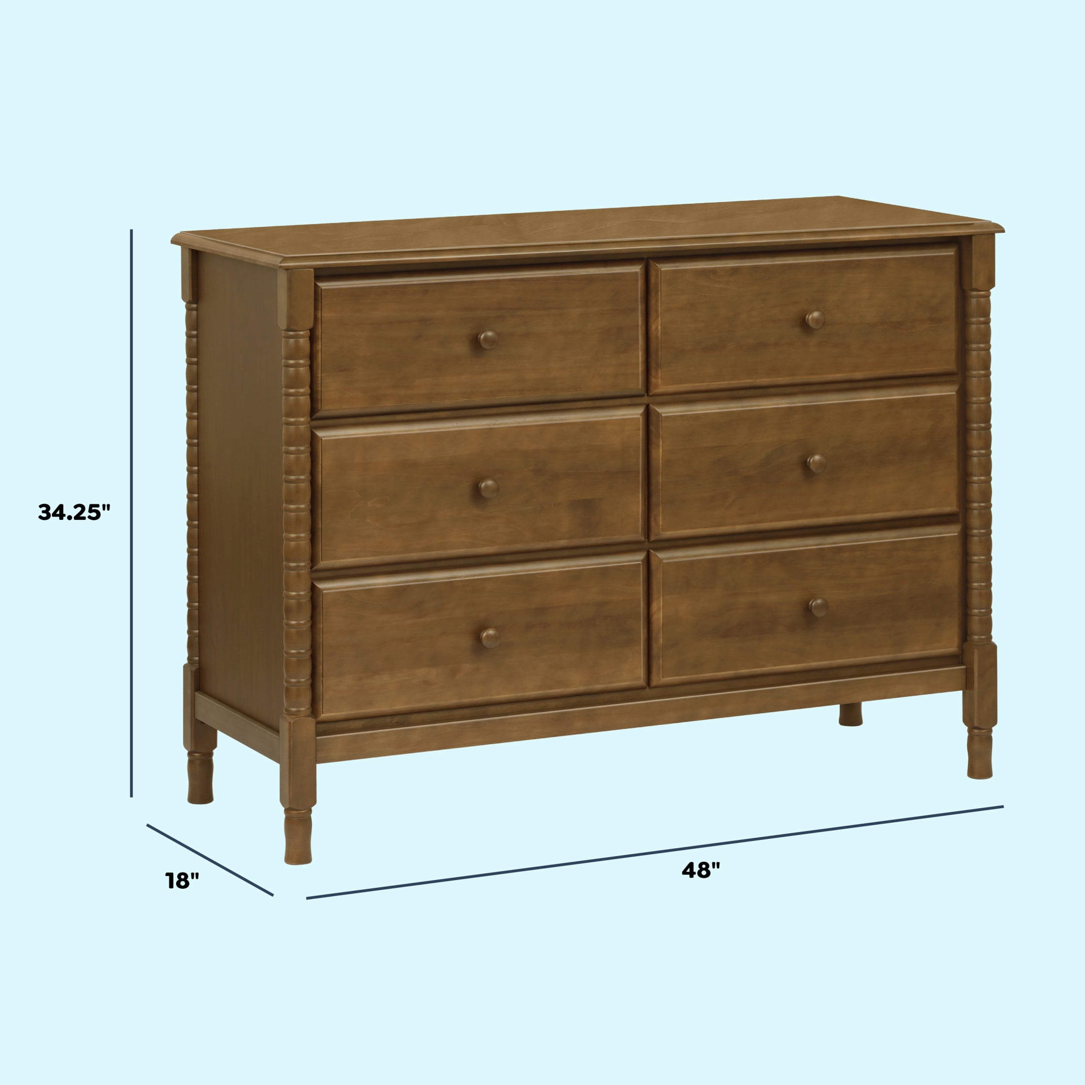 DaVinci Jenny Lind Spindle 6-Drawer Dresser