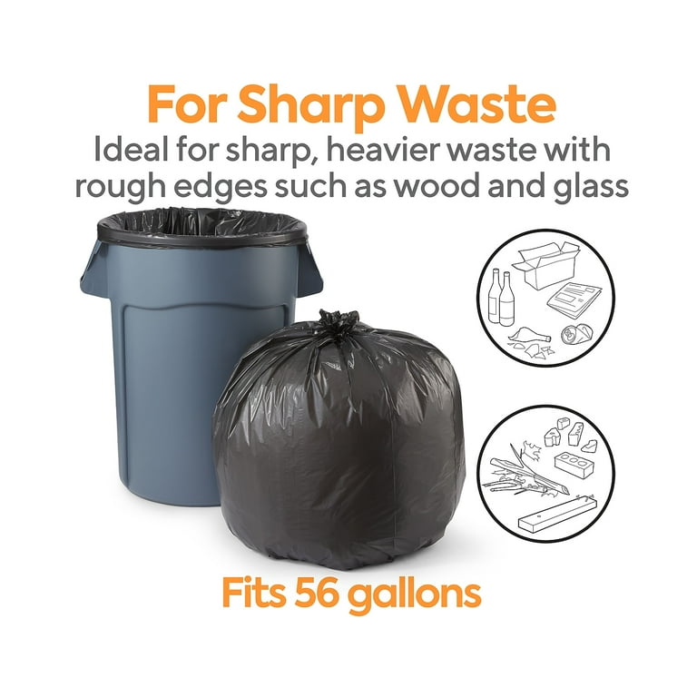 Linear Low-Density Can Liners, 50-56 gal, 2 mil, 43 x 48, Clear, 100/Carton Linear Low-Density Can Liners, 50-56 gal, 2 mil, 43 x 48, Clear, 100/Carton