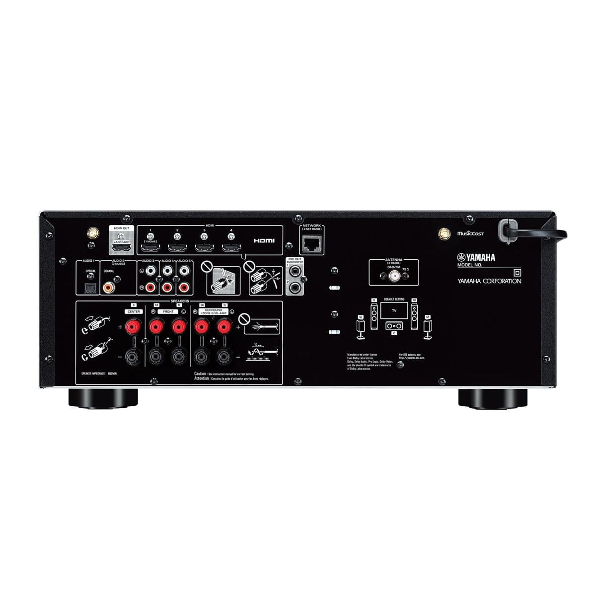 Yamaha Home Theater Amplifier RX-V4 5.2-Channel AV Receiver with