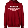 thumbnail image 2 of OXI Hoodie Sweatshirt - Something Are Better Left Unsaid, Basic Casual Hoodie for Men's and Women Fleece Hoodie Long Sleeve - Antiquee Cherry Small, 2 of 3
