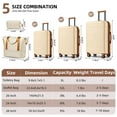 thumbnail image 5 of Stylish 5 Piece Luggage Set Featuring Hardside Expandable Suitcases And Duffel Bags With Easy Spinner Wheels, Cream+Brown, 5 of 6
