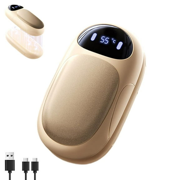 Hand Warmers Rechargeable, Portable Electric Hand Warmers Reusable, USB 2 in 1 Handwarmers, Pocket Size Hand Warmer, Outdoor/Indoor/Warm Gifts