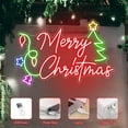 thumbnail image 6 of Merry Christmas  Sign LED Decor Dimmable Tree  Light up Sign for Bar Pub Club Home Bedroom Office Restaurant Christmas Home Indoor New Year Party (19.6 * 13.7 In), 6 of 9