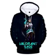 thumbnail image 3 of Sudadera con capucha con estampado 3D de Valorant para hombre y mujer, estilo informal, de talla grande, 3 of 5