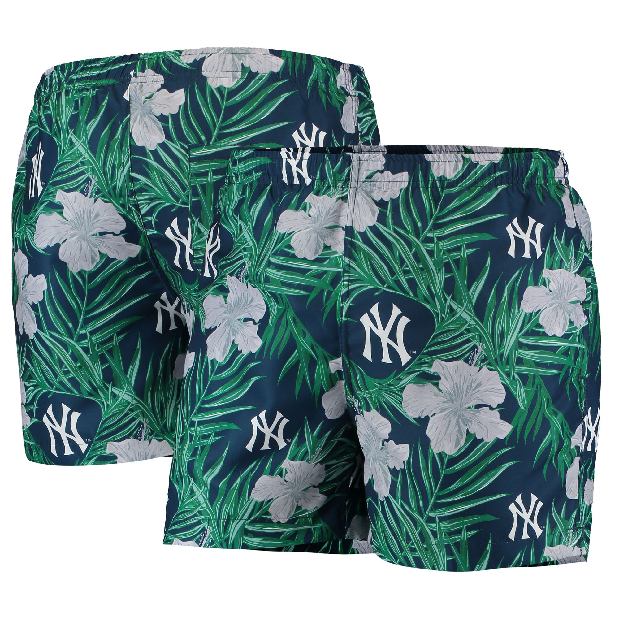 New York Yankees Floral Swim Trunks 