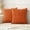 Orange, variant on 16×16 Inch Decorative Throw Pillow Cover Set, Soft Plush Fabric, Textured Ribbed Block Pattern, Hidden Zipper Closure, For Sofa or Living Room, 2 Pack