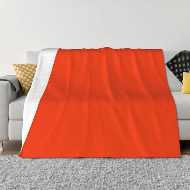 Fotbe Orange Manta de Franela con Estampado, Manta Ultrasuave para Cama, Sofá, Auto, Hipoalergénica y Antibolitas-40"x30"