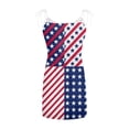 thumbnail image 5 of DPTALR Independence Day Femmes Casual Imprimé Sans Manches Camies V-Cou Mini Robe, 5 of 5