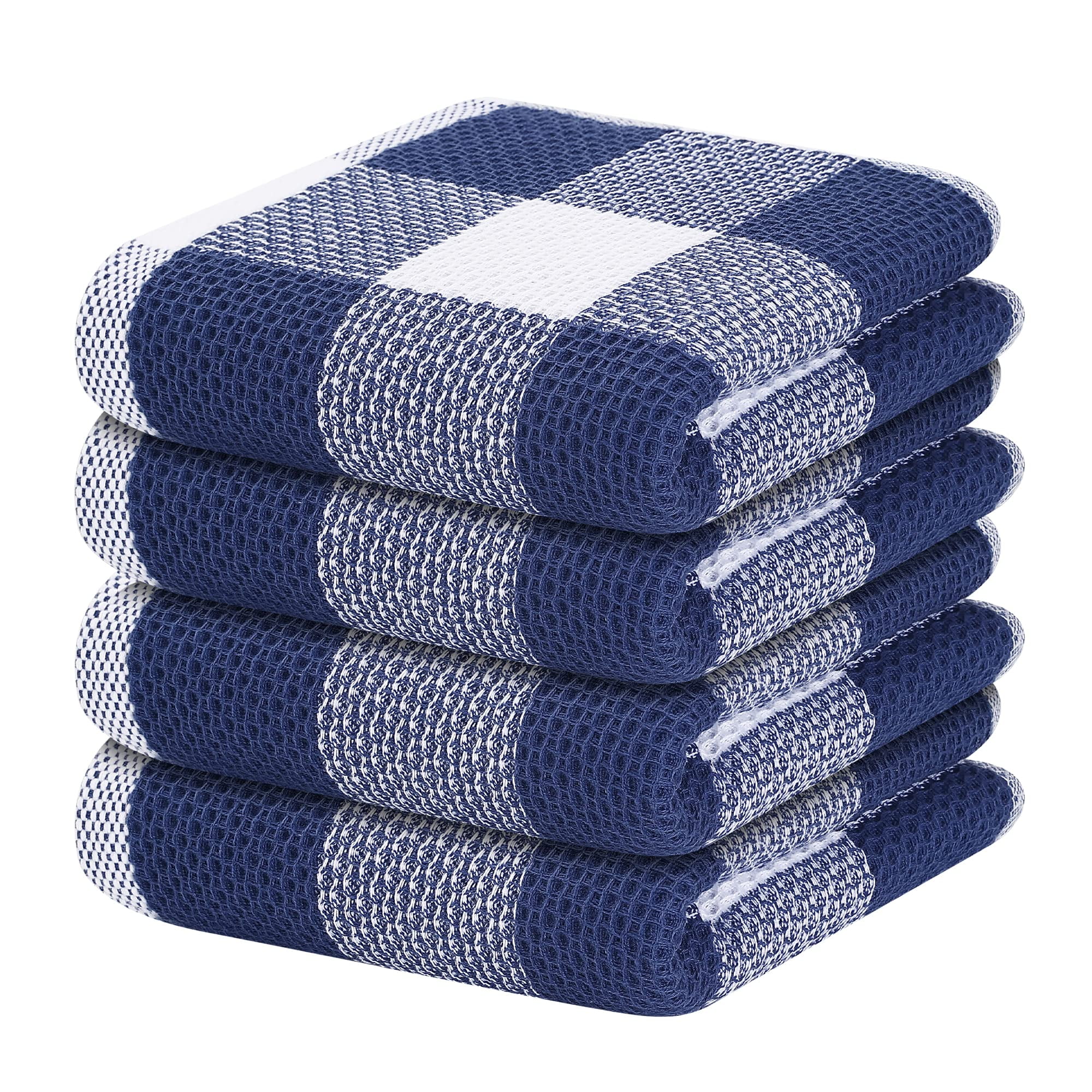 Buffalo Plaid Dish Towels - Navy Kitchen Towels - Checkered Tea Towel -  Navy Dish Towels - Grain Sack Dish Towels Plaid - Navy Blue Cotton Dish