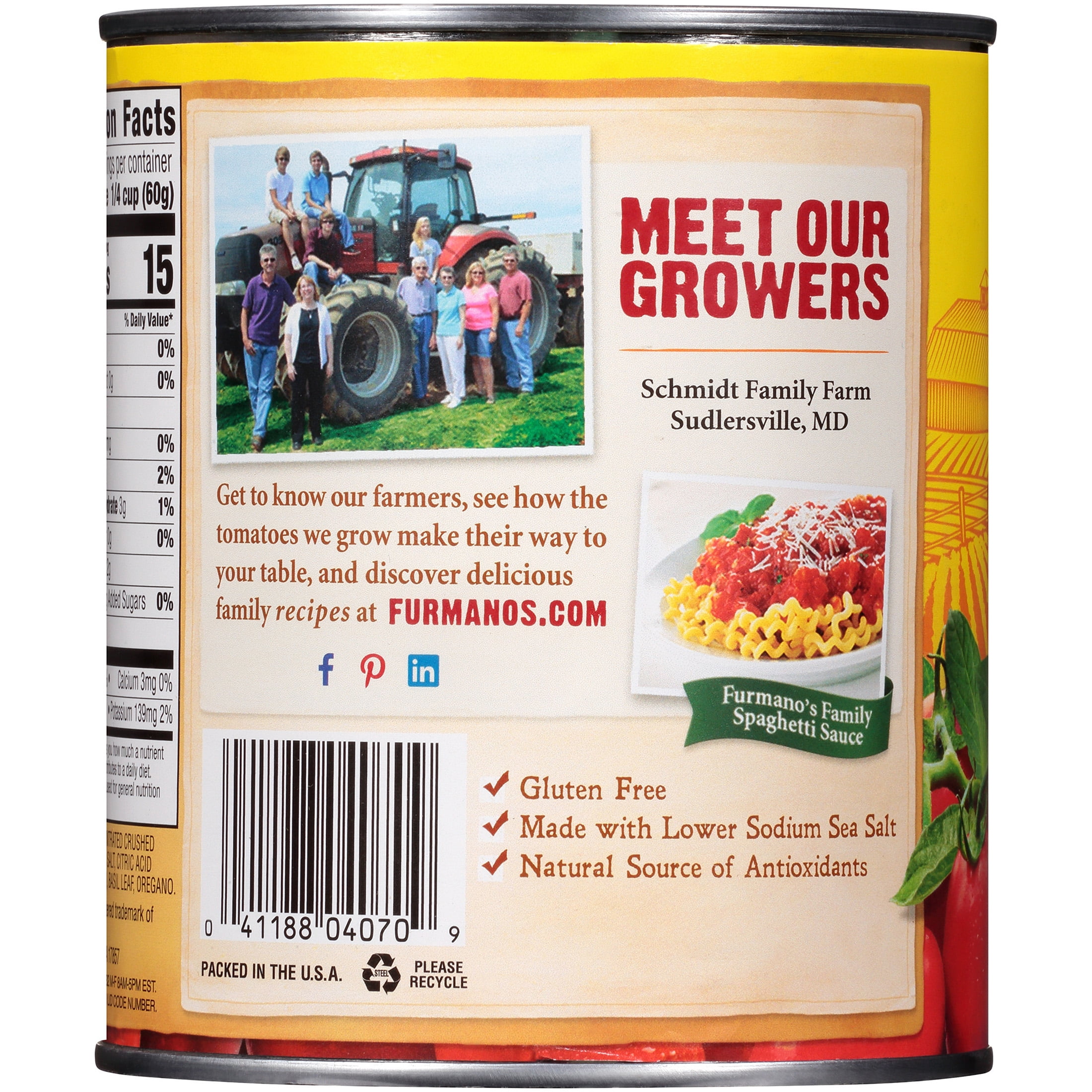 (2 pack) Furmano's Crushed Tomatoes, 28oz, Can
