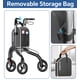 thumbnail image 5 of Andador Soundfuse de 3 ruedas para personas mayores, ligero y plegable, de aluminio, con altura ajustable, compatible con FSA y HSA, color negro, 5 of 5