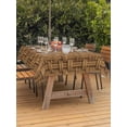 thumbnail image 3 of Outdoor Tablecloths with Umbrella Hole & Zipper, Vintage Rattan Rectangle Tablecloth 52x70 Inch, Minimalist Abstract Wicker Texture Brown Waterproof Table Cloth, Patio/Pool/Picnic Table Covers, 3 of 8