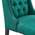 thumbnail image 3 of Side Dining Chair, Teal Blue, Fabric, Kitchen Cafe Bistro Hospitality Restaurant, Modern Contemporary HB32936, 3 of 8