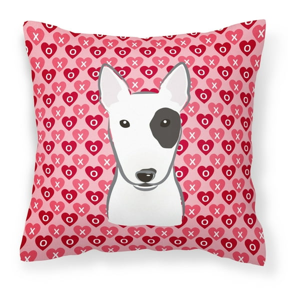 Carolines Treasures BB5279PW1414 Bull Terrier Fabric Decorative Pillow, 14Hx14W, multicolor