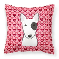 Carolines Treasures BB5279PW1414 Bull Terrier Fabric Decorative Pillow, 14Hx14W, multicolor