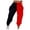 A-Red271, variant on MIXUE Women Sweatpants Spring Elastic High Waist Solid Color Splicing Baggy Pants Color Block Comfort Sweatpants With Pockets