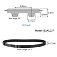 thumbnail image 2 of 152XL Timing Belt 76 Teeth Black Cogged Rubber Geared Belt, 3D Printer Timing Belt, 2 of 6
