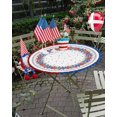 thumbnail image 2 of Independence Day Red Blue Star and Stripe Kitchen Fitted Tablecloth for Round Table,4th of July Table Cover with Elastic Edge Waterproof Patriotic Memorial Day Tablecloth Circle Covers 45-52in, 2 of 6