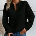 thumbnail image 2 of SROBPTY Chandails en Molleton pour Femmes, Sweat à Capuche Décontracté à Manches Longues et Col Rond Uni Patchwork Noir, TG, 2 of 5