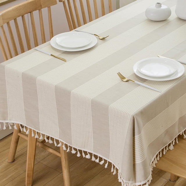 Large Table Cloth Rectangular Gray Cotton Fall Outdoor Tablecloth Fabric Cloth Tablecloths for Rectangle Tables (98"x55", Gray)