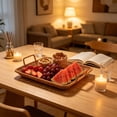 thumbnail image 5 of ufehgfjh Storage Basket Decorative Storage Baskets Storage Baskets Woven-Style Storage Tray Imitation Woven Serving Basket Fruit Table Storage Basket Decorative Woven-Look Tray, 5 of 7