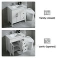 thumbnail image 5 of Wonline 32in. White Bathroom Vanity Sink Combo Integrated Ceramic Sink Cabinet with Faucet Mirror Drain Wallmounted, 5 of 9
