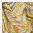 thumbnail image 2 of Soimoi Abstract Printed, Japan Crepe SatinFabric, by The Yard 54 Inch Wide, Decorative Sewing Fabric for Dresses Kimonos Gowns, Yellow, 2 of 6
