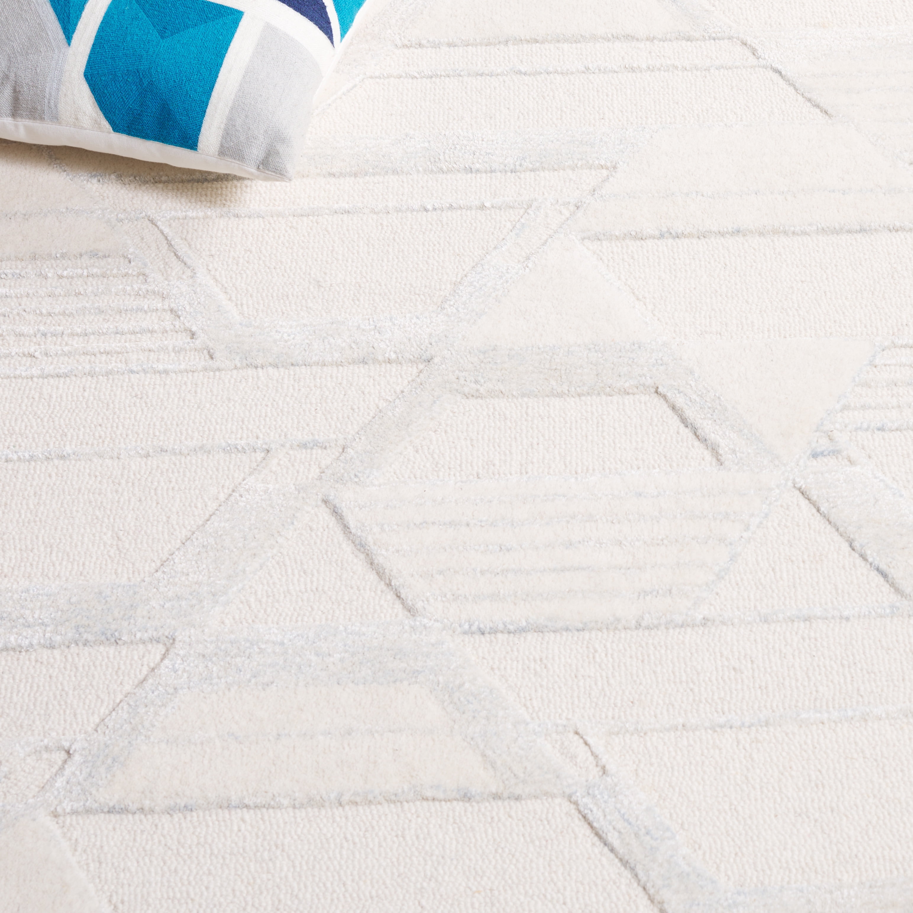 SAFAVIEH Mykonos Mia Abstract Area Rug, Ivory/Blue, 3' x 5'