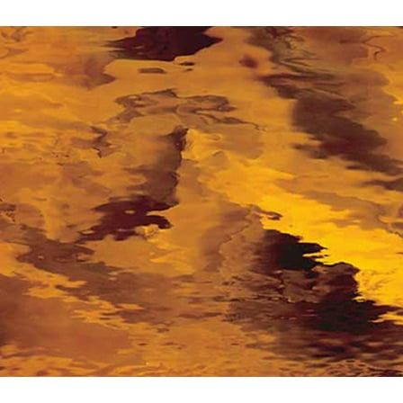OCEANSIDE STAINED/FUSING GLASS SHEETS - DARK AMBER WATERGLASS FUSIBLE (Small 8" x 10")
