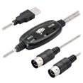 thumbnail image 1 of Adaptateur de Câble MIDI USB, Type A Mâle vers MIDI Din 5 Broches Interface avec Indicateur LED pour Clavier Musical, 1 of 5