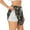 White, variant on Cigar Print Women's Athletic Gym Running Shorts with Phone Pockets - Workout Shorts-Large