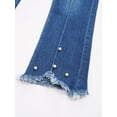 thumbnail image 5 of iEFiEL Kids Girls Flared Jeans Casual High Waist Ripped Denim Pants Bell Bottoms Trousers Type B 110/XL, 5 of 6