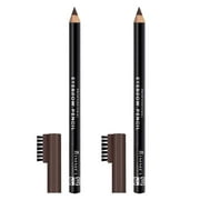 (2 Pack) Rimmel Professional Eyebrow Pencil Dark Brown 0.05 Ounces