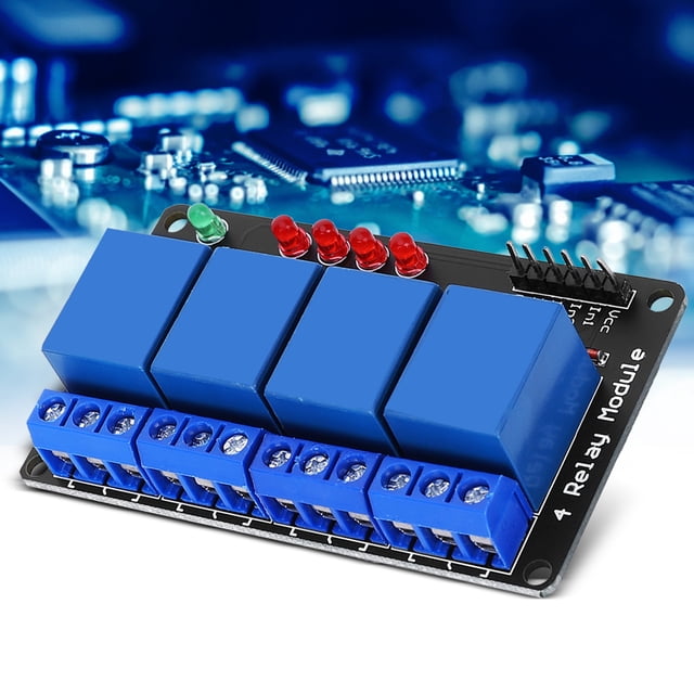 Módulo De Relé De Bajo Nivel, Módulo De Relé De 4 Canales, Durabilidad Para Módulo Plc De Control De Electrodomésticos OTVIAP 4 Channel Relay Module