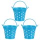 thumbnail image 1 of Uxcell Paquete de 3 Cubos de Metal Pequeños con Asa, 2.4 x 2 Pulgadas Cubos Mini de Hierro para Jardineras de Flores/Jardín [Lunares, Azul Profundo], 1 of 6