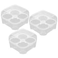 thumbnail image 1 of ColoMX 3 unids PP 4 celosías Caja de almacenamiento de huevos Refrigerador Contenedor de almacenamiento de huevos (blanco), 1 of 7