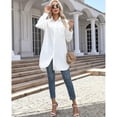 thumbnail image 4 of jinghuiyue Women's Button Down Shirt Dresses Long Sleeve Oversize Blouse Casual Long Shirts with Side Pockets L, 4 of 7