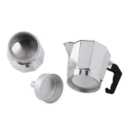 

Aluminium Mocha Coffee Pot Tea Pot European Style Coffee Maker Octagonal Coffee Percolator (6Cup 300ML)