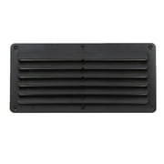 Black ABS Louvered Vent Ventilator Cover Plate 26x12.5cm/ 10.24 X 8.5 Inch