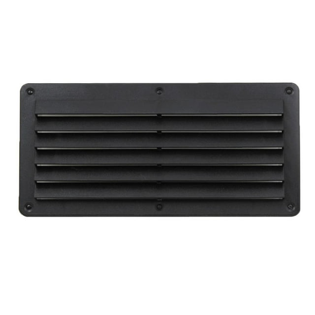 Ventilación de Persiana Estampada de Plástico ABS Perfecl Rectangular 26x12.5cm Negro