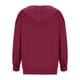 thumbnail image 5 of Puntoco moda mujer manga larga cremallera frente abierto prendas de vestir exteriores sueltas impresión blusa abrigo tops bolsillos blusa con capucha Puntoco Puntoco-1, 5 of 5