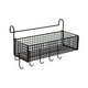 thumbnail image 2 of Cesta de almacenamiento colgante para mesita de noche, multifuncional, 14,17 x 5,91 x 5,51 pulgadas, organizador para Negro con ganchos, 2 of 7